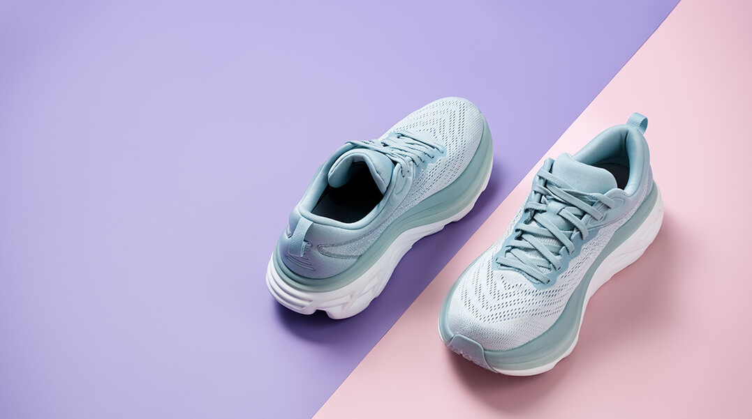 new-female-modern-running-shoe-on-pink-purple-